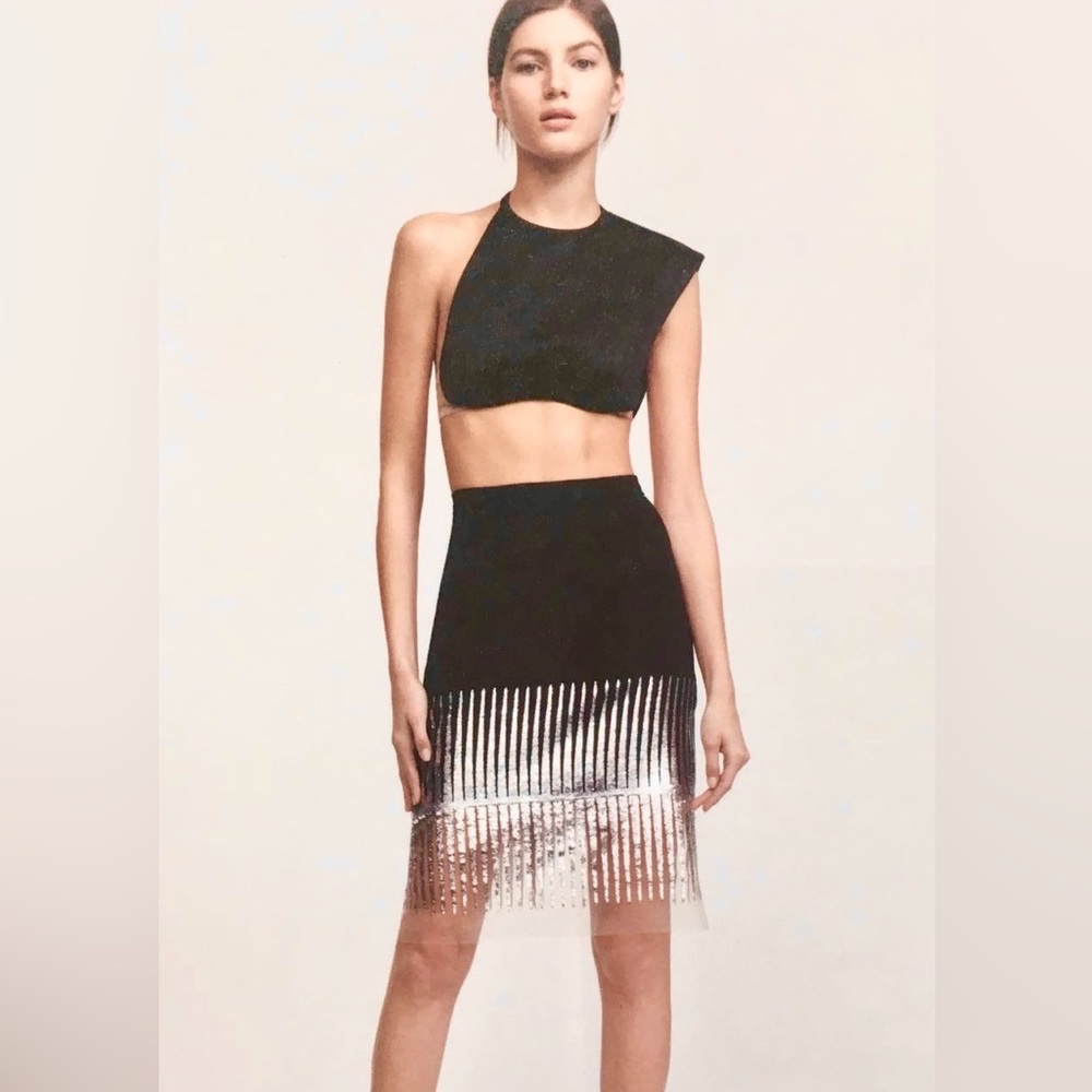 La Perla elegant Black and Silver skirt and Top.